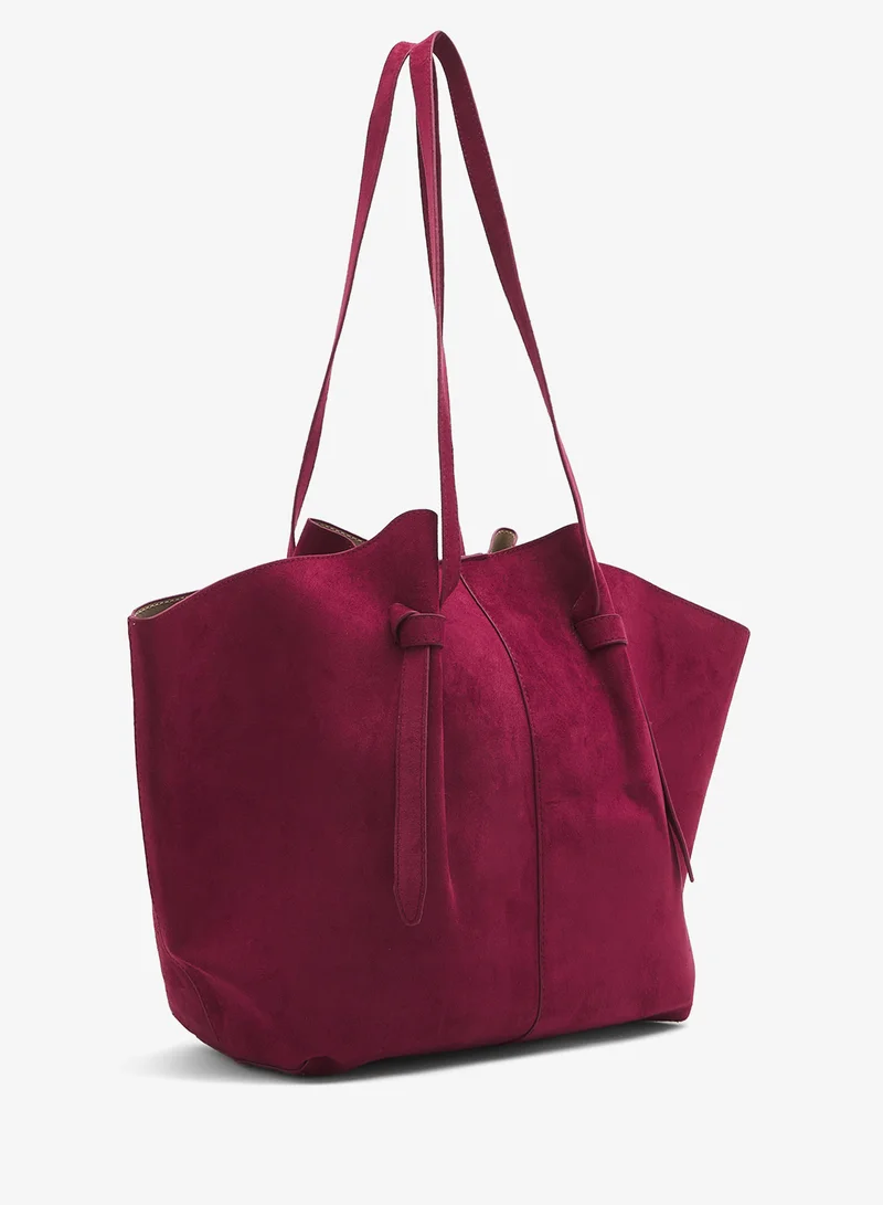 ايلا Suede Adjustable Structured Tote Bag